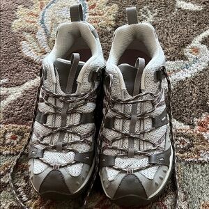 Merrell Gray and White Hiking Shoes Women’s size 10